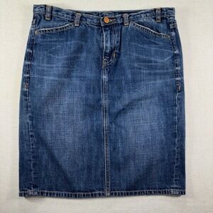 GAP Y2K Limited‎ Edition Dark Wash Denim Jean Pencil Skirt Size 4